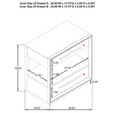 Durango 2-drawer Nightstand Bedside Table Taupe Oak - Tampa Furniture Outlet