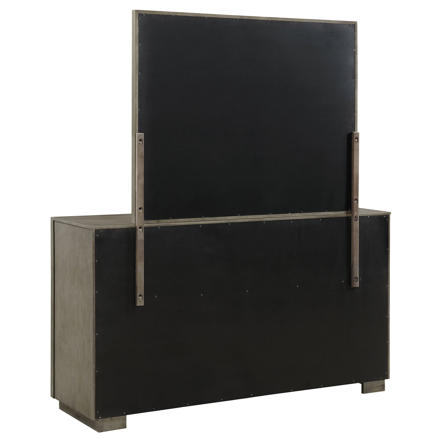 Durango 8-drawer Dresser and Mirror Taupe Oak - Tampa Furniture Outlet