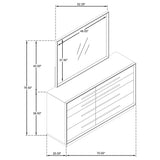 Durango 8-drawer Dresser and Mirror Taupe Oak - Tampa Furniture Outlet