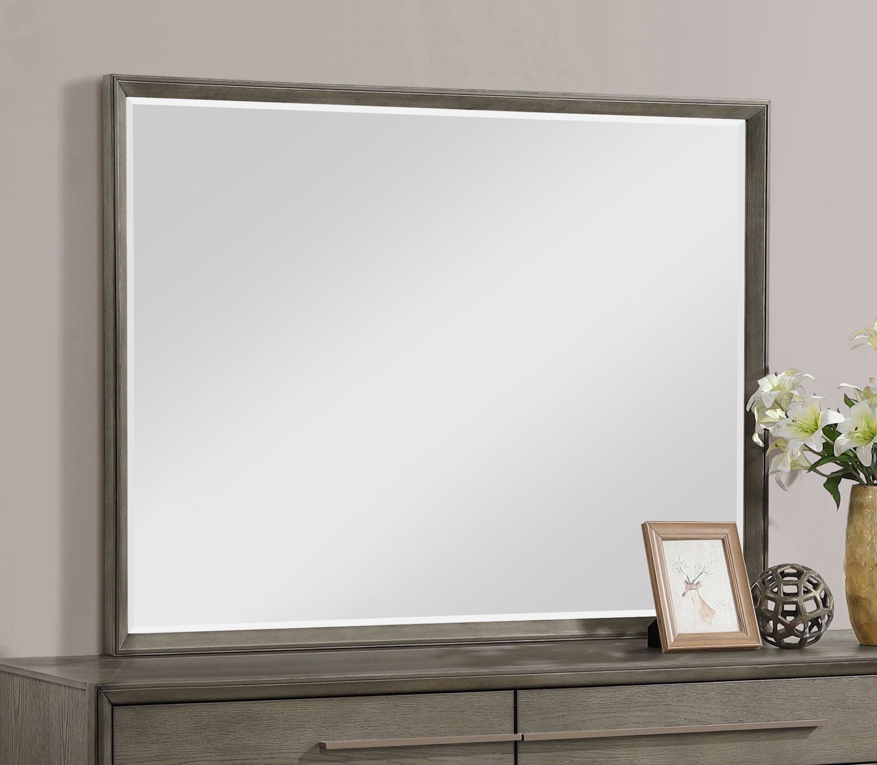 Durango Dresser Mirror Taupe Oak - Tampa Furniture Outlet