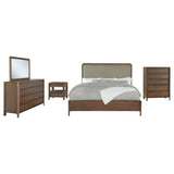 Maderia 5-piece California King Bedroom Set Walnut - Tampa Furniture Outlet