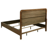 Maderia 57-inch Upholstered California King Panel Bed Walnut - Tampa Furniture Outlet