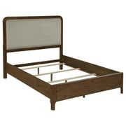 Tampa Furniture Outlet - Coaster - Maderia 57-inch Upholstered Queen Panel Bed Walnut - 223321Q