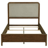Maderia 57-inch Upholstered Queen Panel Bed Walnut - Tampa Furniture Outlet