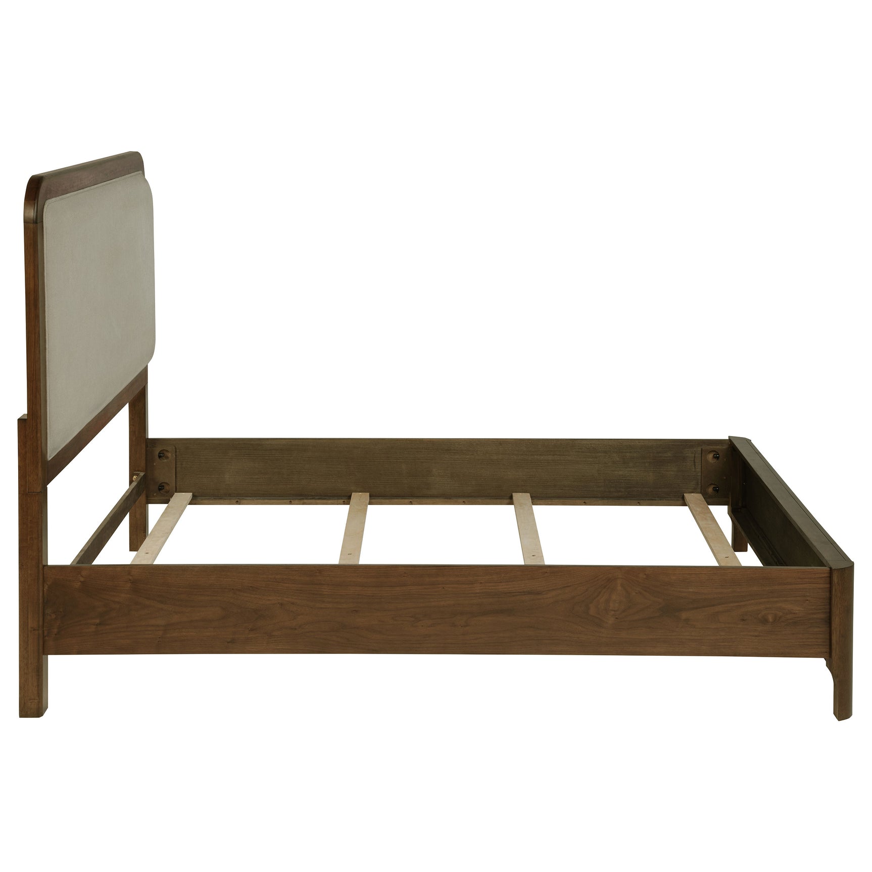 Maderia 57-inch Upholstered Queen Panel Bed Walnut - Tampa Furniture Outlet
