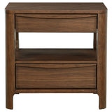 Maderia 2-drawer Nightstand Bedside Table Walnut - Tampa Furniture Outlet