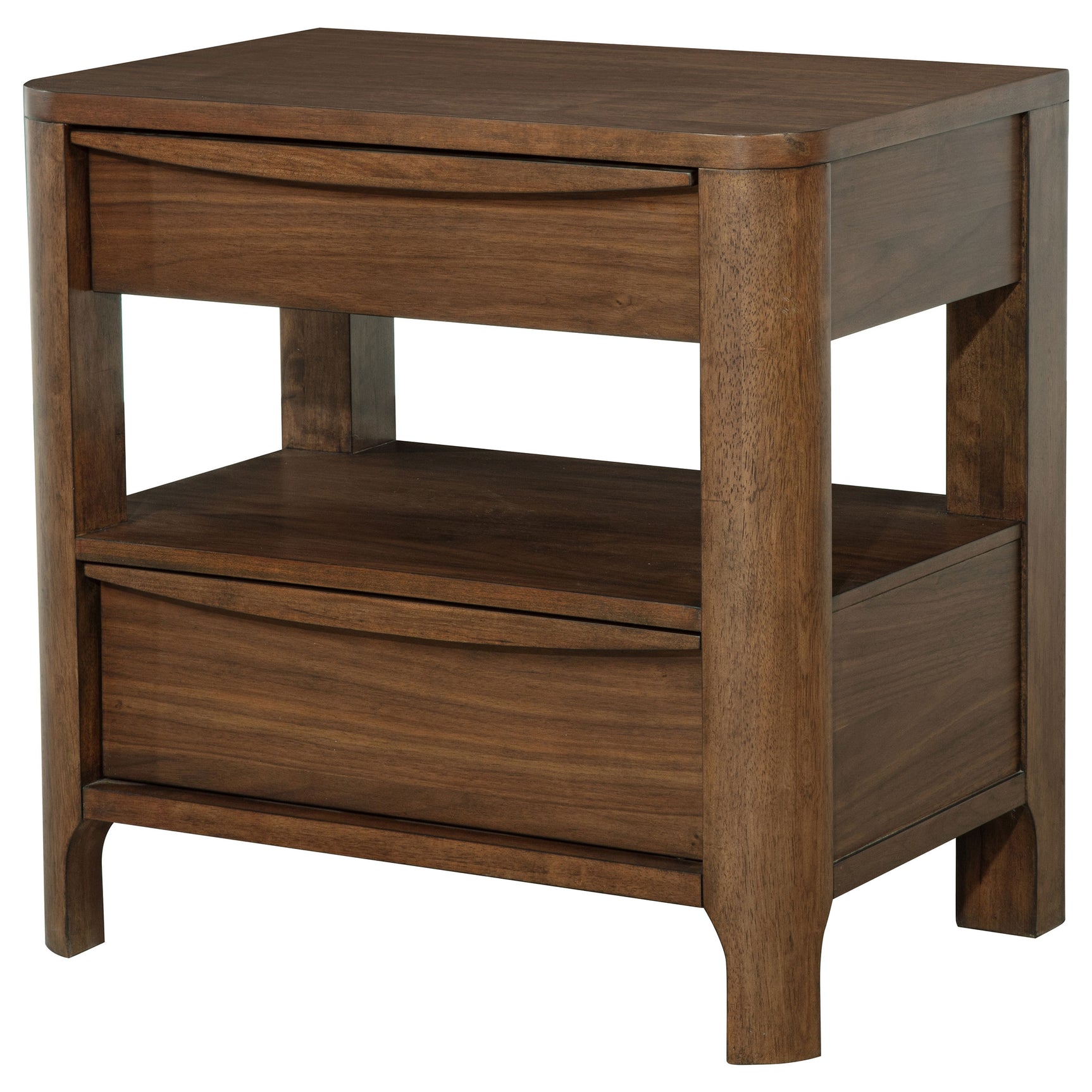 Maderia 2-drawer Nightstand Bedside Table Walnut - Tampa Furniture Outlet
