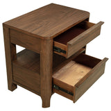 Maderia 2-drawer Nightstand Bedside Table Walnut - Tampa Furniture Outlet