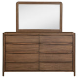 Maderia 8-drawer Dresser and Mirror Walnut - Tampa Furniture Outlet
