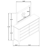Maderia 8-drawer Dresser and Mirror Walnut - Tampa Furniture Outlet