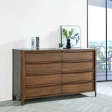 Maderia 8-drawer Dresser Cabinet Walnut - Tampa Furniture Outlet