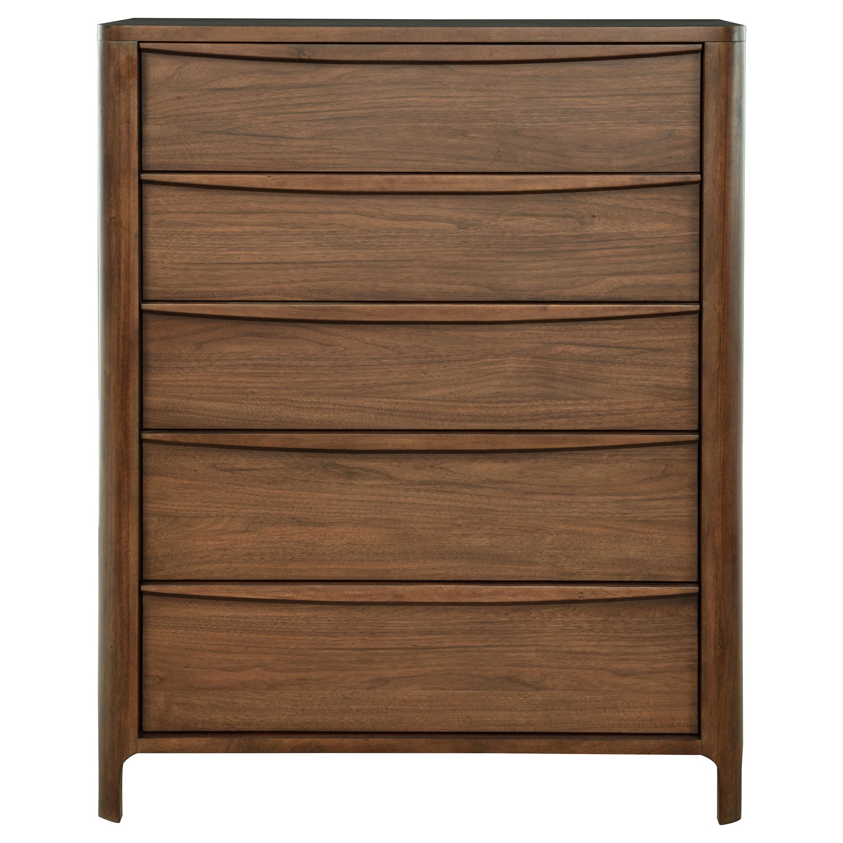Maderia 5-drawer Chest of Drawers Walnut - Tampa Furniture Outlet