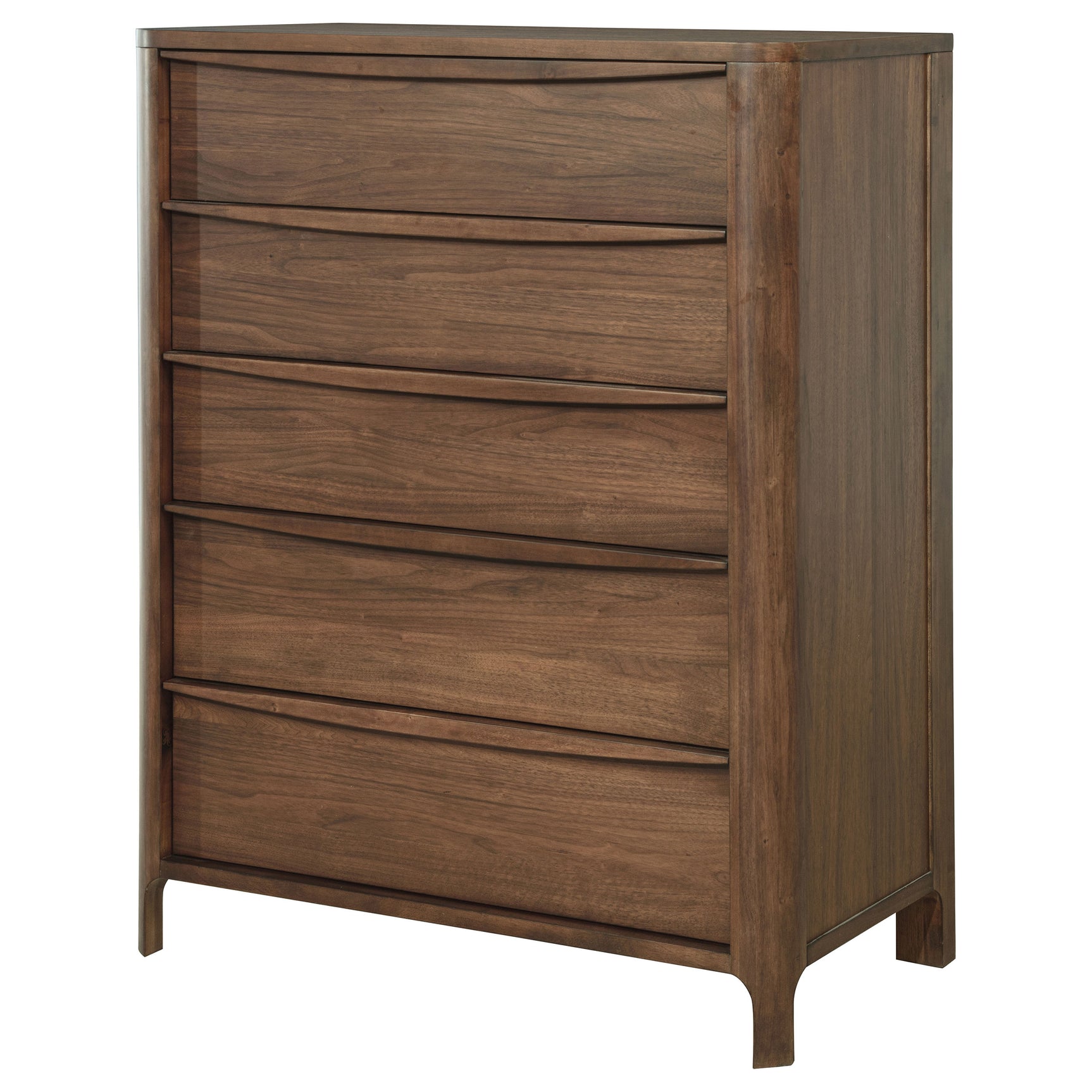Maderia 5-drawer Chest of Drawers Walnut - Tampa Furniture Outlet