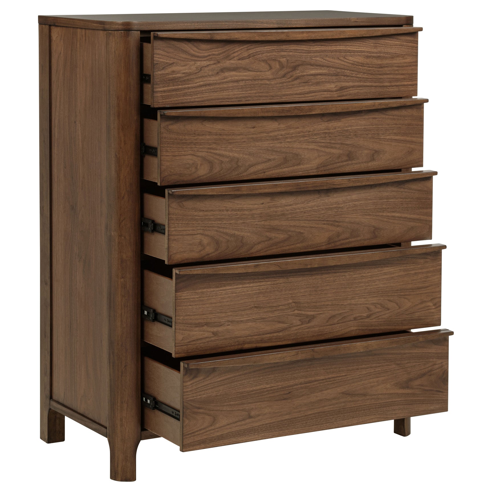 Maderia 5-drawer Chest of Drawers Walnut - Tampa Furniture Outlet