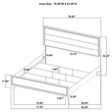 Wright 4-piece Eastern King Bedroom Set Brown Oak - Tampa Furniture Outlet