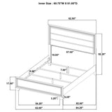 Wright 5-piece Queen Bedroom Set Brown Oak - Tampa Furniture Outlet