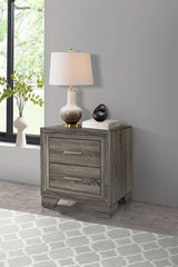 Wright 2-drawer Nightstand Bedside Table Brown Oak - Tampa Furniture Outlet