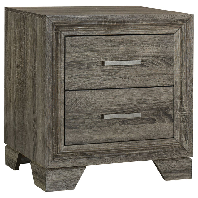 Tampa Furniture Outlet - Coaster - Wright 2-drawer Nightstand Bedside Table Brown Oak - 223342