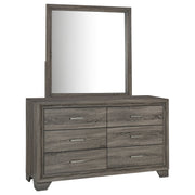 Tampa Furniture Outlet - Coaster - Wright 6-drawer Dresser and Mirror Brown Oak - 223343M