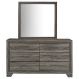 Wright 6-drawer Dresser and Mirror Brown Oak - Tampa Furniture Outlet