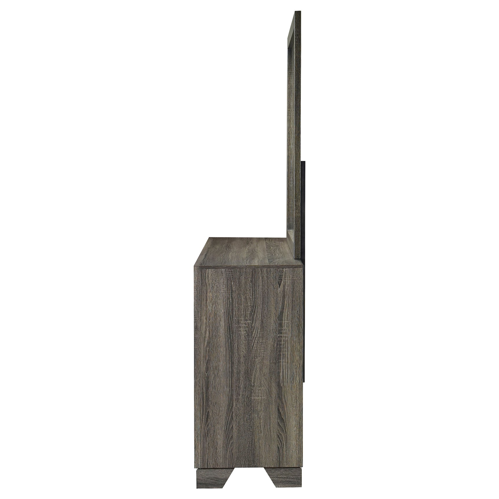 Wright 6-drawer Dresser and Mirror Brown Oak - Tampa Furniture Outlet