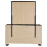 Wright 6-drawer Dresser and Mirror Brown Oak - Tampa Furniture Outlet