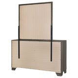 Wright 6-drawer Dresser and Mirror Brown Oak - Tampa Furniture Outlet