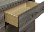Wright 6-drawer Dresser and Mirror Brown Oak - Tampa Furniture Outlet