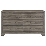 Wright 6-drawer Dresser Cabinet Brown Oak - Tampa Furniture Outlet
