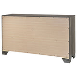 Wright 6-drawer Dresser Cabinet Brown Oak - Tampa Furniture Outlet