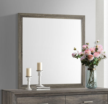 Wright Dresser Mirror Brown Oak - Tampa Furniture Outlet