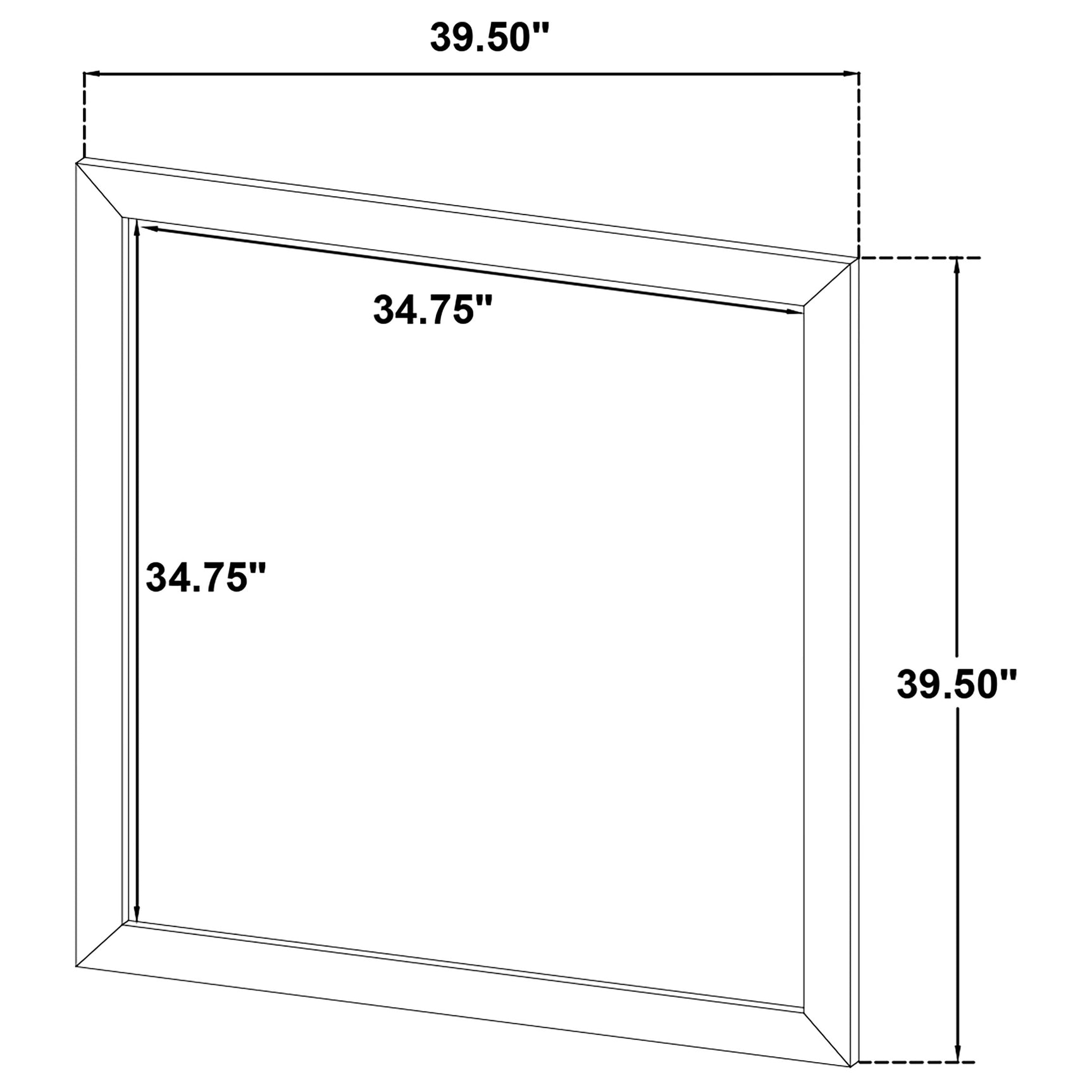 Wright Dresser Mirror Brown Oak - Tampa Furniture Outlet