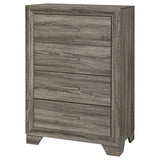Wright 4-drawer Chest of Drawers Brown Oak - Tampa Furniture Outlet