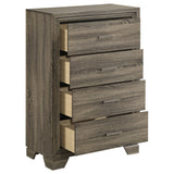 Wright 4-drawer Chest of Drawers Brown Oak - Tampa Furniture Outlet