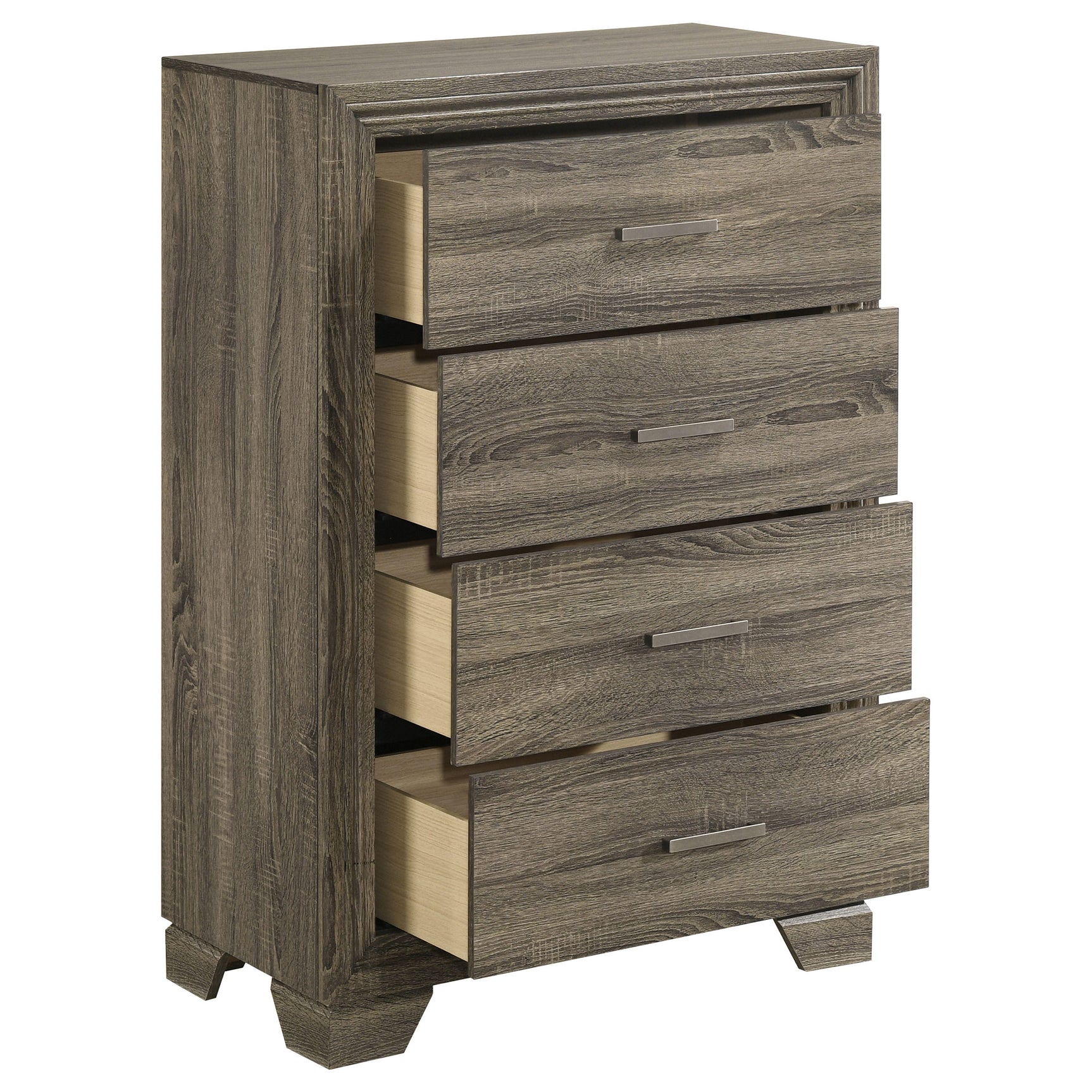 Wright 4-drawer Chest of Drawers Brown Oak - Tampa Furniture Outlet