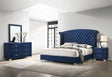 Tampa Furniture Outlet - Coaster - Melody 4-piece Eastern King Bedroom Set Pacific Blue - 223371KE-S4