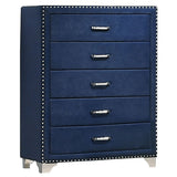 Melody 5-piece Eastern King Bedroom Set Pacific Blue - Tampa Furniture Outlet