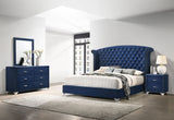 Tampa Furniture Outlet - Coaster - Melody 4-piece California King Bedroom Set Pacific Blue - 223371KW-S4