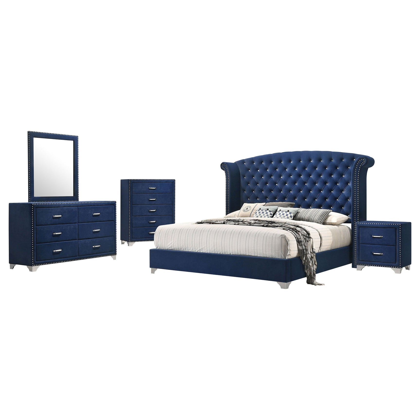 Melody 5-piece Queen Bedroom Set Pacific Blue - Tampa Furniture Outlet