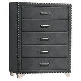 Melody 4-piece Eastern King Bedroom Set Grey - Tampa Furniture Outlet