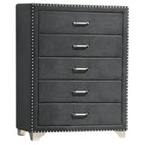 Melody 5-piece Eastern King Bedroom Set Grey - Tampa Furniture Outlet