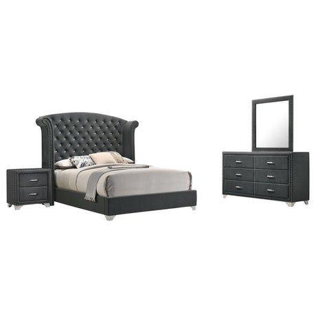 Tampa Furniture Outlet - Coaster - Melody 4-piece California King Bedroom Set Grey - 223381KW-S4