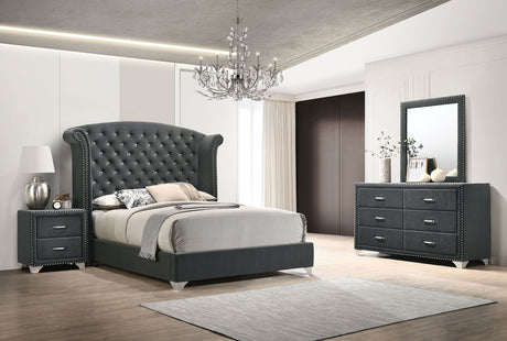 Melody 4-piece Queen Bedroom Set Grey - Tampa Furniture Outlet
