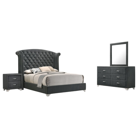Tampa Furniture Outlet - Coaster - Melody 4-piece Queen Bedroom Set Grey - 223381Q-S4