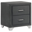 Tampa Furniture Outlet - Coaster - Melody Upholstered 2-drawer Nightstand Grey - 223382