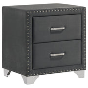 Tampa Furniture Outlet - Coaster - Melody Upholstered 2-drawer Nightstand Grey - 223382