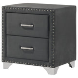 Melody Upholstered 2-drawer Nightstand Grey - Tampa Furniture Outlet