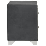 Melody Upholstered 2-drawer Nightstand Grey - Tampa Furniture Outlet