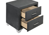 Melody Upholstered 2-drawer Nightstand Grey - Tampa Furniture Outlet