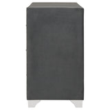 Melody 6-drawer Upholstered Dresser Grey - Tampa Furniture Outlet